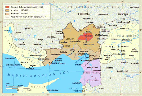 1080-1199 yılları arasında Kilikya Ermeni Krallığı