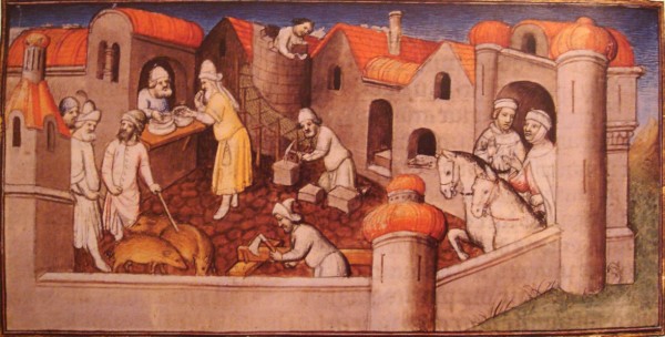 1271 yılında Marco Paulo ve kardeşinin Ayas’a gelişi, 1410-1412 yılları arasında kurulmuştur