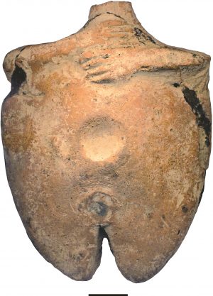 EC Aragadsotn bölgesi, Agarak, hamile kadın heykelciği, M.Ö. XXIX.-XXVII. yüzyıl, pişmiş kil (kazı ve fotoğraf P. Avetisyan)