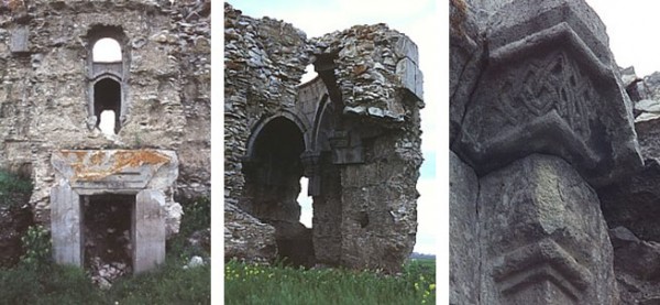 Մուտքն արևմտյան ճակատից Հարավային ճակատում մեծ անցք Արտաքին քիվի մաս