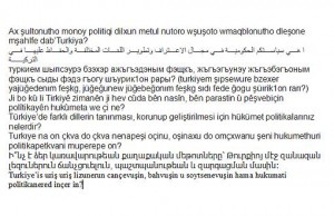 çok dilli soru önergesi