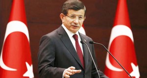 Turkey's Prime Minister Ahmet Davutoglu speaks during a news conference in Ankara