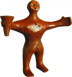 Արցախ, Քաշաթաղի շրջան, Կերեն, մարդակերպ պտյակ, Ք.ա. VII-VI դդ., թրծակավ (պեղ.՝ Ա. Գնունու, լուս.՝ Հ. Սիմոնյանի: Ըստ՝ Արցախի և ազատագրված տարածքների 1990- 2005 թթ. հնագիտական հետազոտությունների... ցանկ, 2007, շապկի լուսանկարը և էջ 33) 