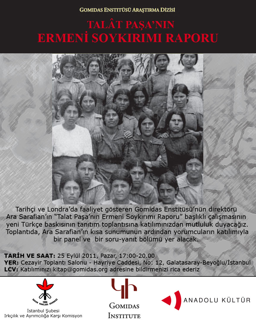 Tarihçi Ara Sarafian “Talat Paşa’nin Ermeni Soykirimi Raporu” Kitabinin Türkçe Baskisini İstanbul’da Okurlara Sunuyor