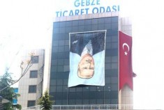 Աթաթուրքի նկարով պաստառը գլխիվայր