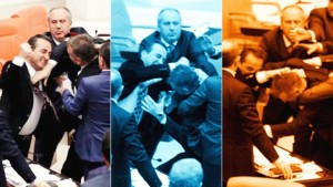 Meclis'te yumruklar atıldı
