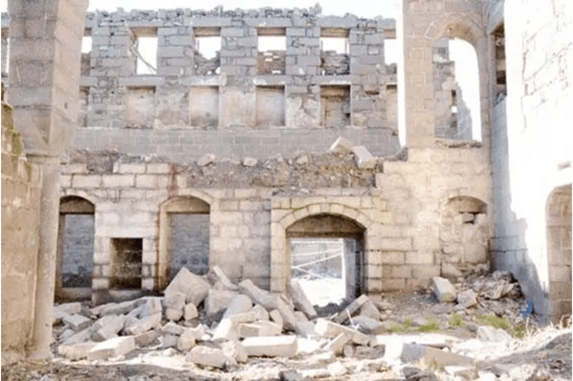 Yıkık kiliseye yaralama davası
