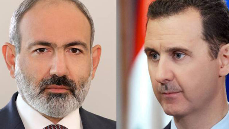Paşinyan’dan Esad’a tebrik mesajı