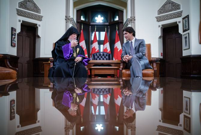 Aram I. Katolikos ile görüşmede Kanada Başbakanı, Dağlık Karabağ’da (Artsakh-Akunq web sitesi) kalıcı barışın tesisi için desteğini dile getirdi