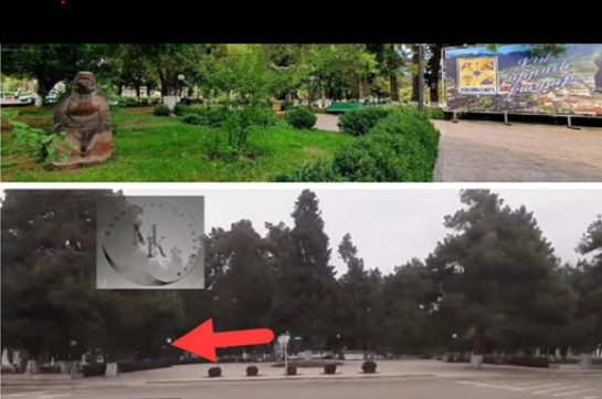 Stepanakert’te Azerbaycanlı vandallar bir Ermeni anıtı daha tahrip ettiler