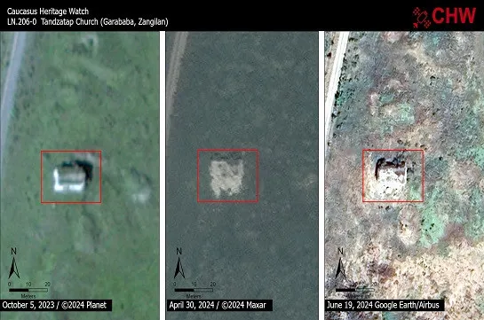 Azerbaycan Karabağ’daki Tandzatap Kilisesi’ni yıktı (Foto)