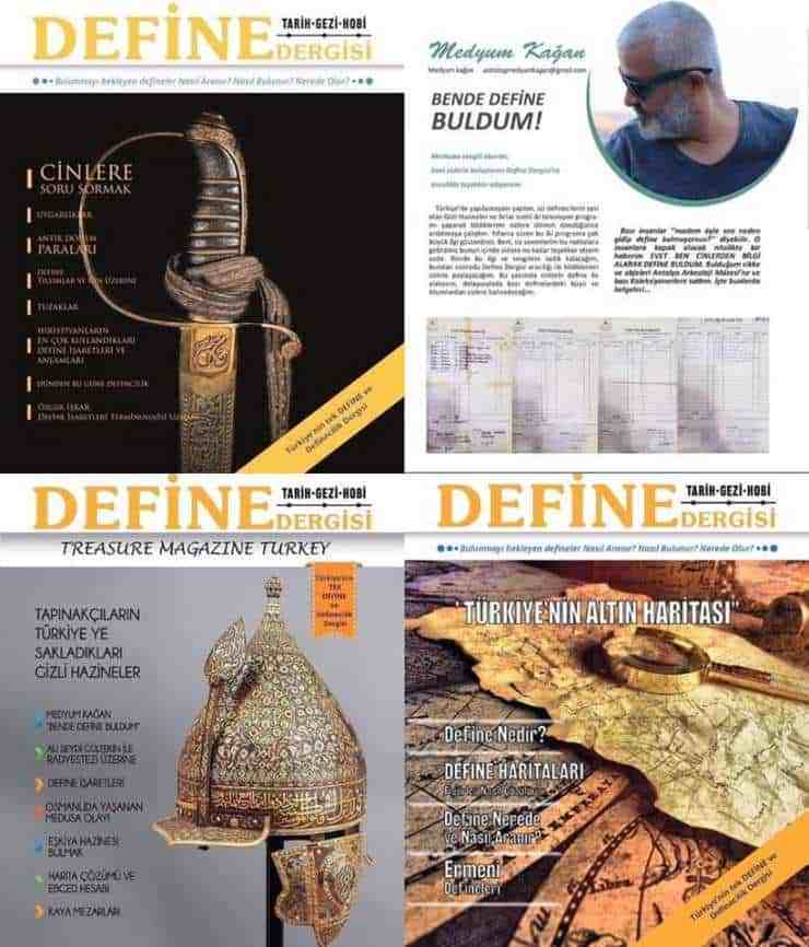 Defineciler dergi çıkardı: Türkiye’deki hazineler, define çubuğunun hareketleri, tuzaklar…