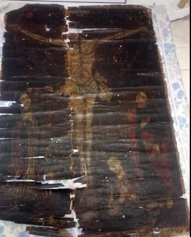 Hazreti İsa’nın 13. yüzyıla ait çarmıh tablosu Kayseri’de ele geçirildi