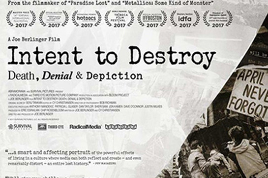 Ermeni Soykırımı konulu “İmha Niyeti” belgeseli ‘Emmy’ ödülü yolunda