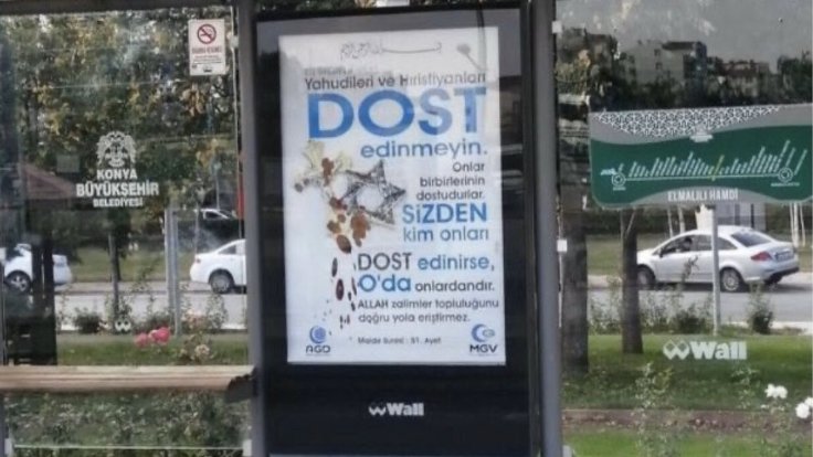 Konya’daki ırkçı afiş kovuşturulmayacak