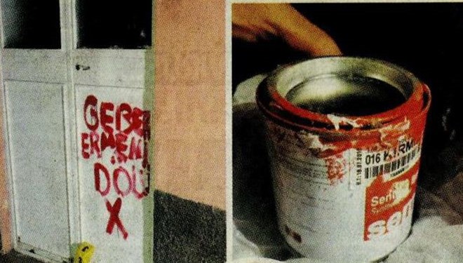 Tunceli’de (Dersim-Akunq web sayfası) kapıya yazılan nefret sözleri ‘iltica oyunu’ çıktı