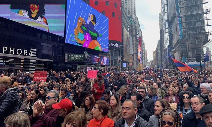 New York’un Times Square’inde 26 Nisan’da Ermeni Soykırımı kurbanlarını anma etkiliği tertiplenecek