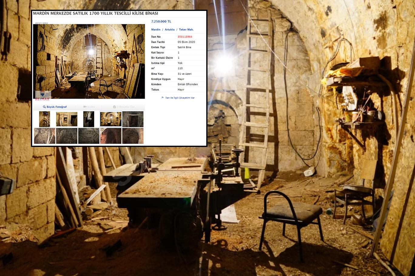 Mardin’de 1700 yıllık kilise satılığa çıkarıldı. Süryaniler karara tepkili