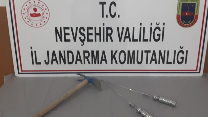 Nevşehir’de define avcısı suçüstü yakalandı