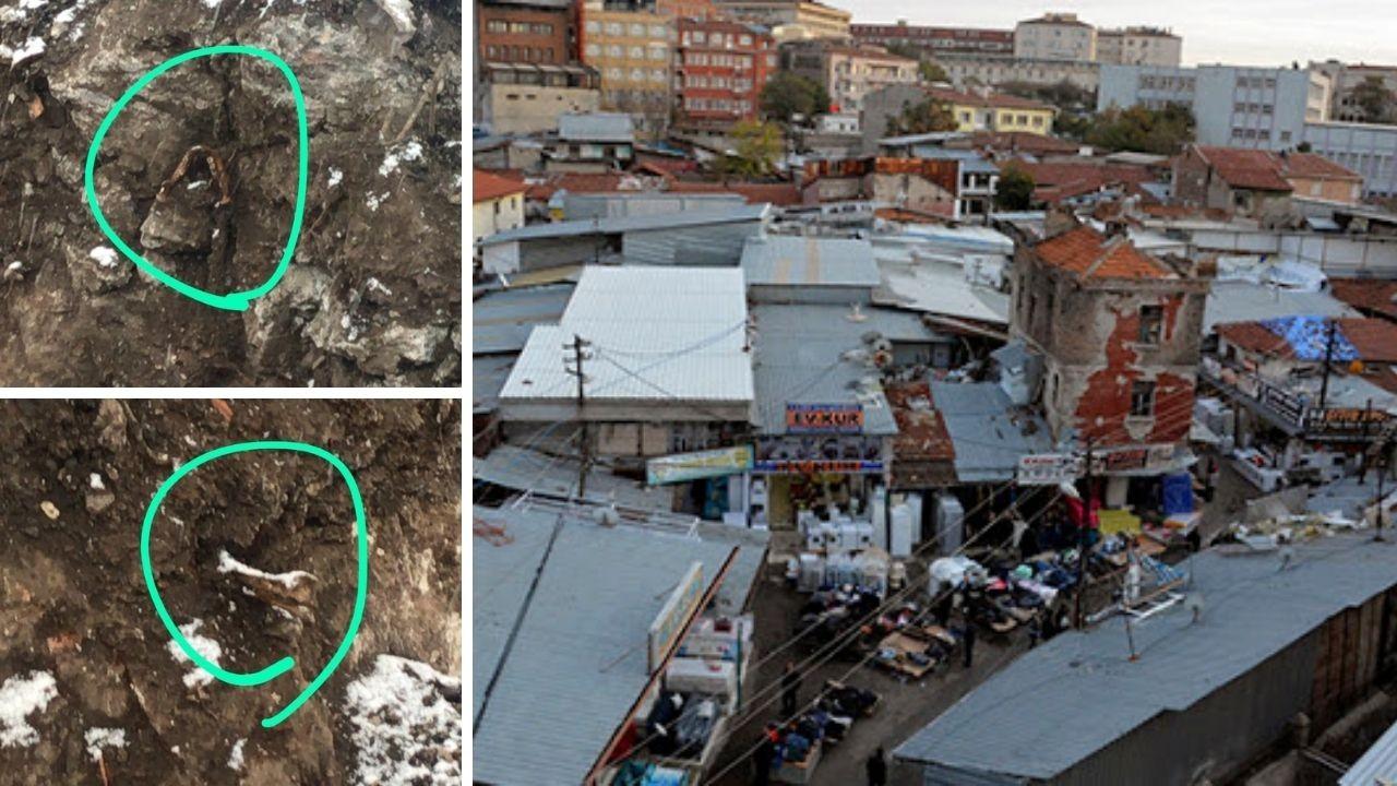 Ankara’da dükkan kazısında kemikler bulundu