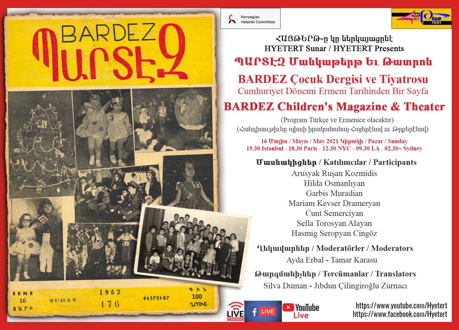 Cumhuriyet Dönemi Ermeni Tarihinden bir sayfa: BARDEZ Çocuk Dergisi ve Tiyatrosu