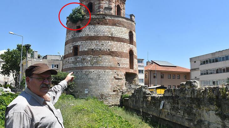 1900 yıllık geçmişi var! Tarihi kulede bakımsızlık sonrası ortaya çıktı