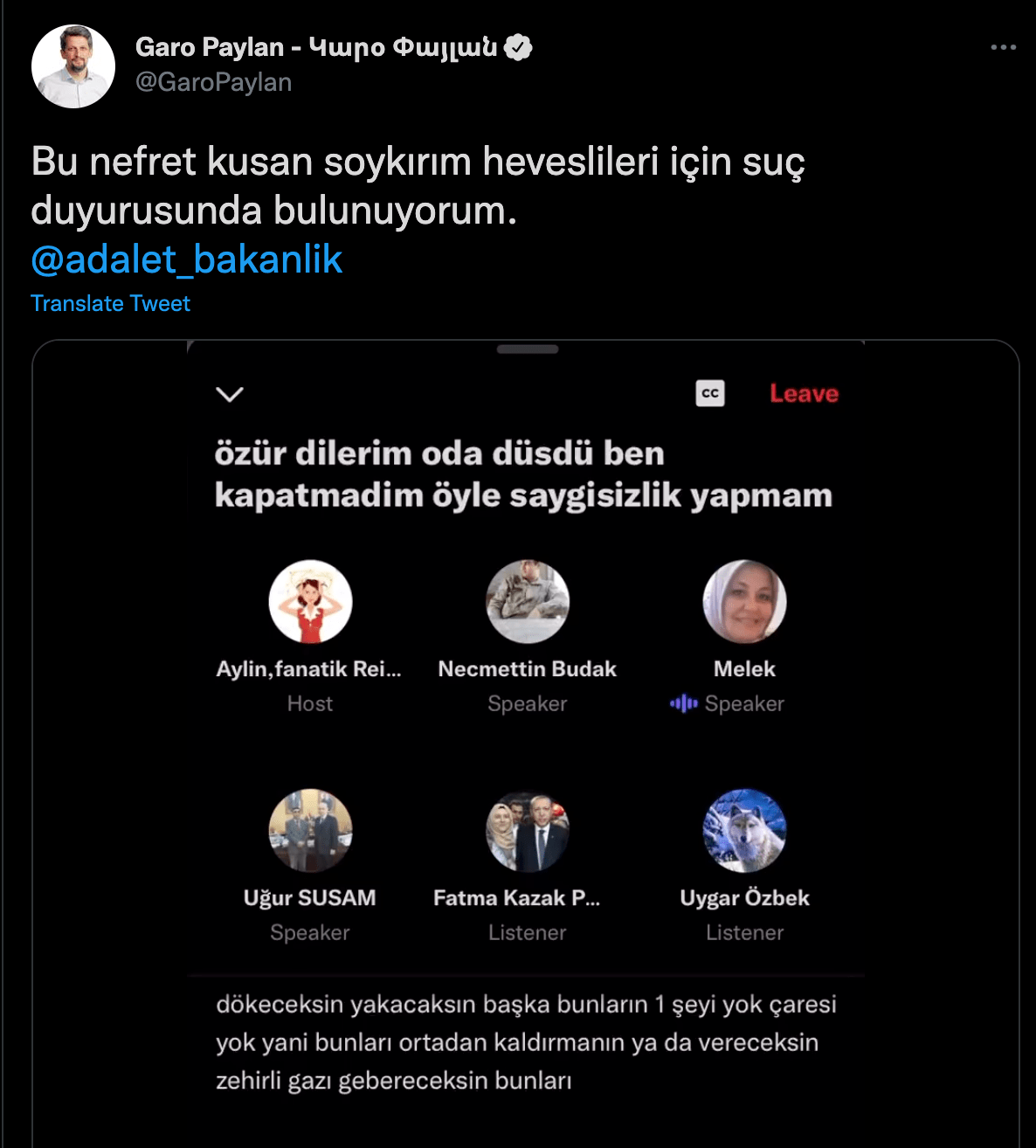 Garo Paylan ‘Muhalifler Yahudiler Gibi Yok Edilmeli’ Diyenlere Suç Duyurusunda Bulunuyor 2022-02-08