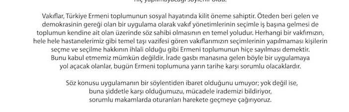 Ermeni toplumundan 250’yi aşkın imza: İrade gaspına hayır