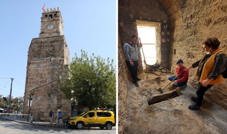 Saat Kulesi’nde ‘betona gömülü’ tarih çıktı