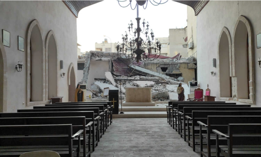 Hatay’da Yıkılan Kiliselerde Hasar Tespit Çalışmaları