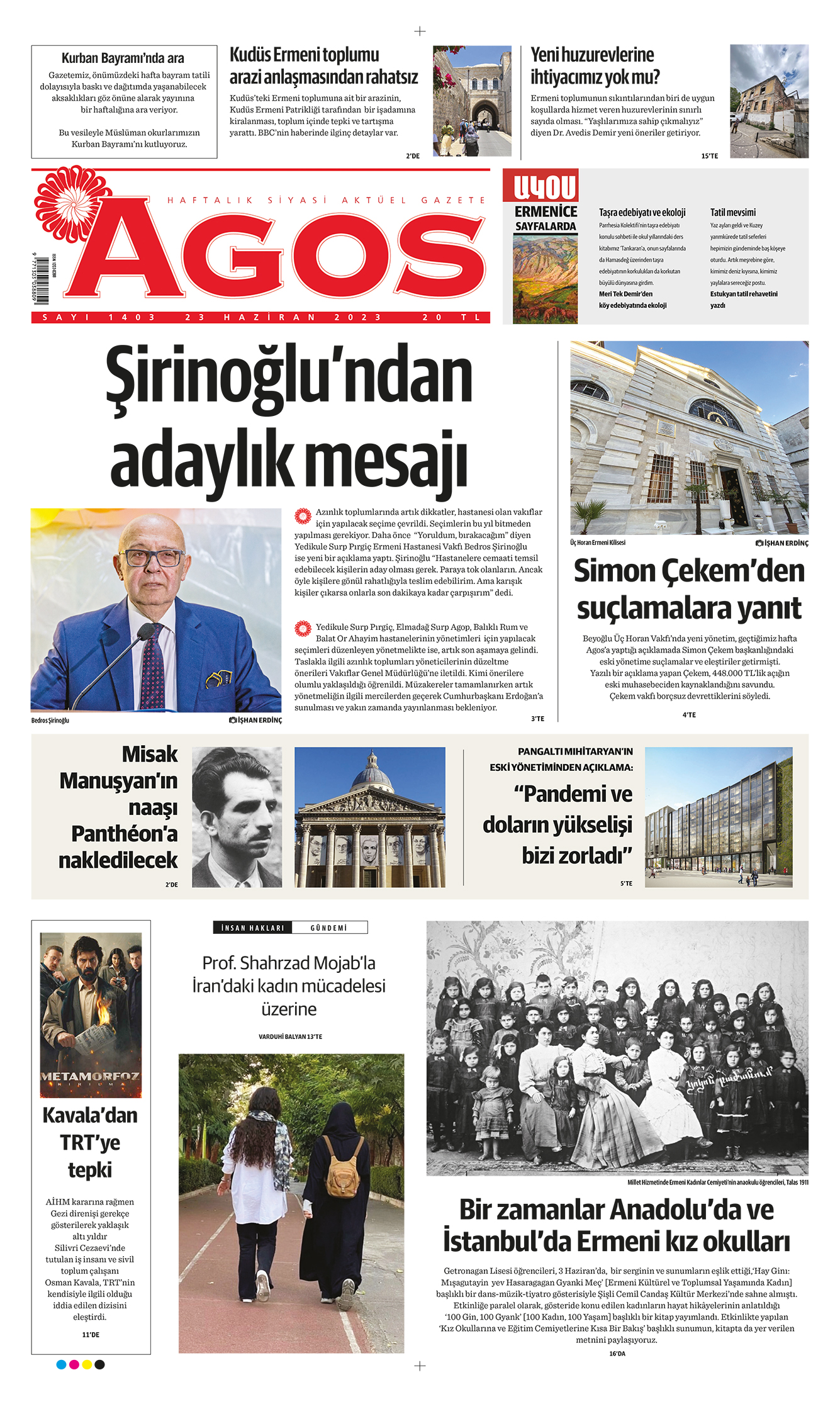 Agos yeni sayısıyla bayilerde