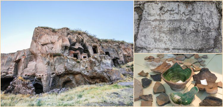 Ahlat’ta (Khılat-‘Akunq’ web sitesi) Sökmenliler dönemi kitabesi ve Karaz seramikleri bulundu