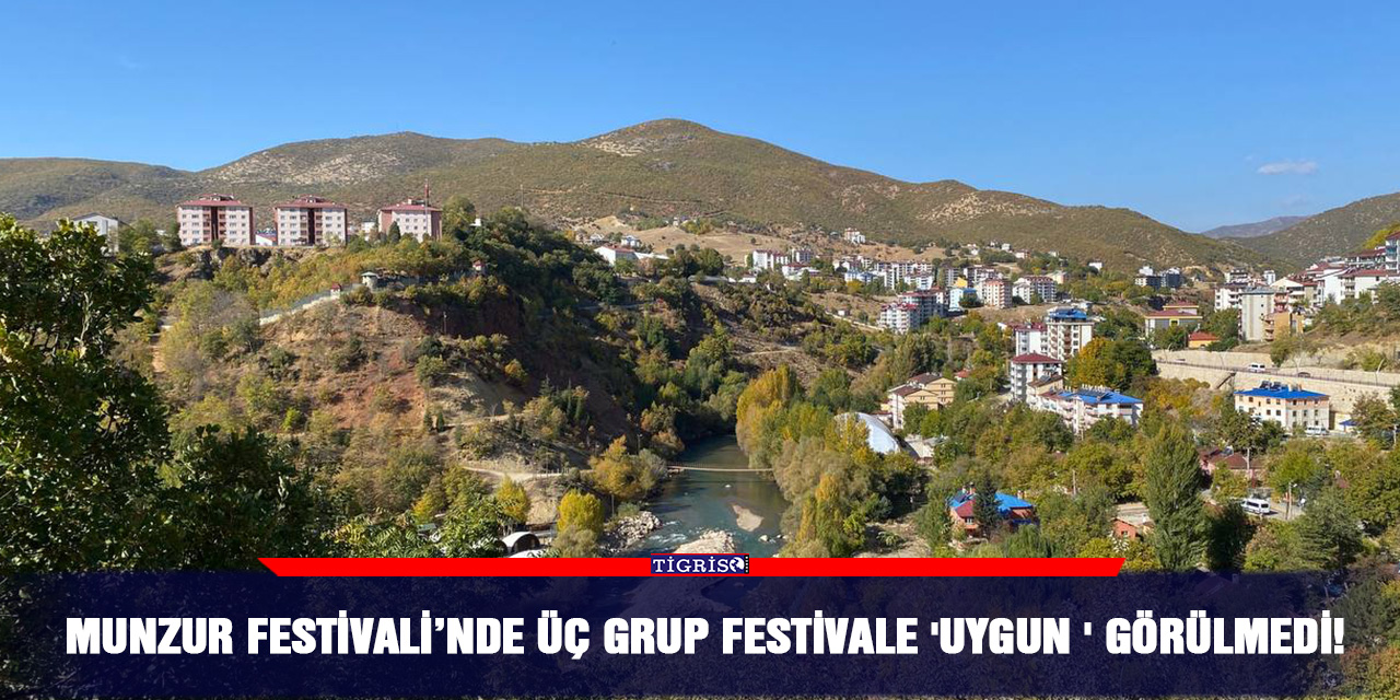 Munzur Festivali’nde üç grup festivale ‘uygun’ görülmedi!