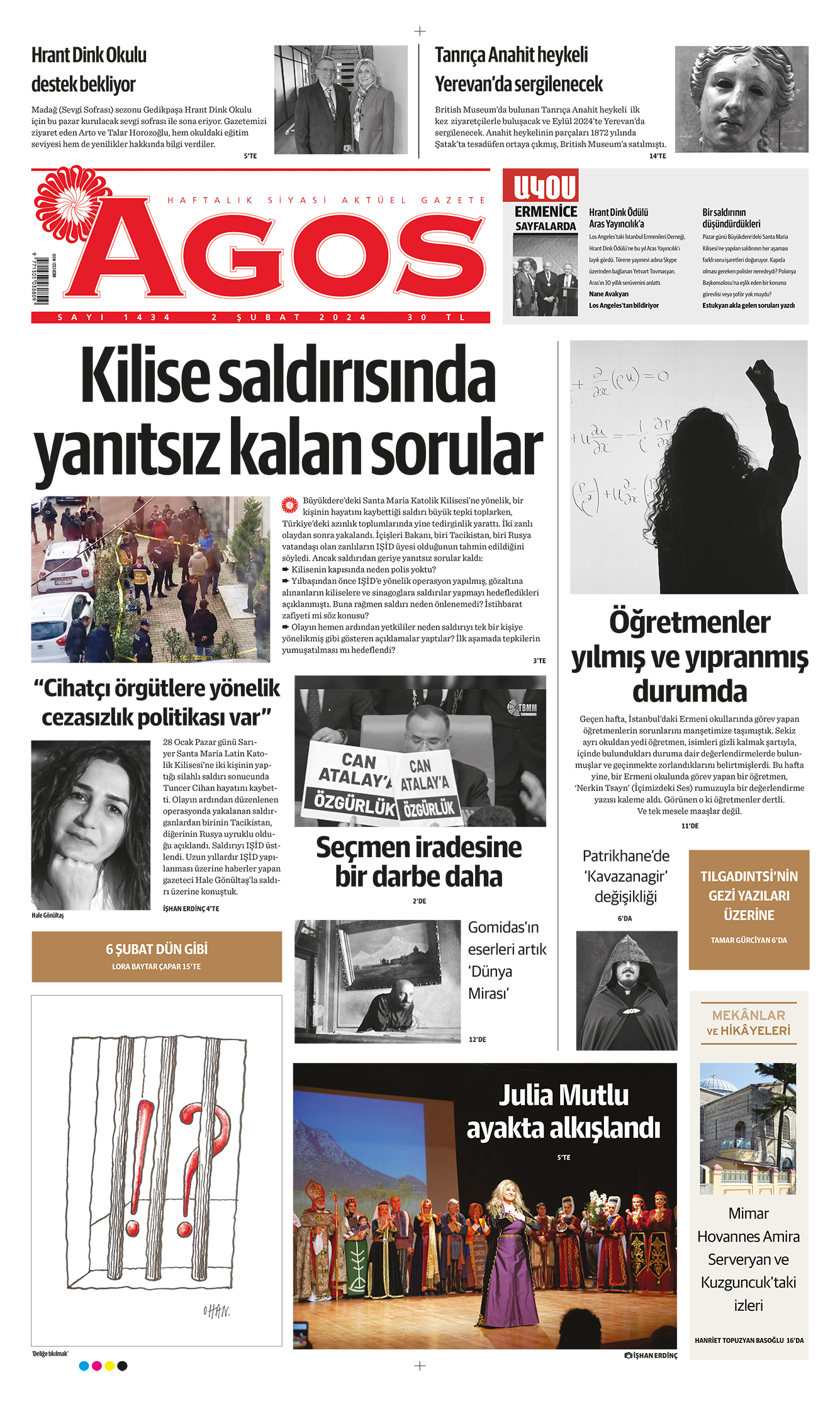 Agos yeni sayısıyla bayilerdeAgos yeni sayısıyla bayilerde