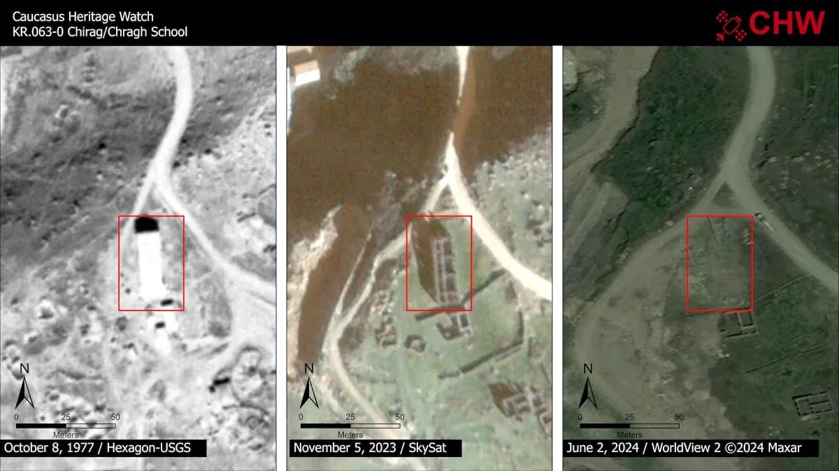 Caucasus Heritage Watch: Uydu görüntüleri Dağlık Karabağ’ın kültürel mirasına yönelik büyük çaplı yıkımın arttığını gösteriyor