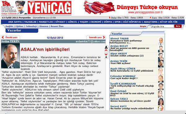 ASALA’nın mektubu sahte, nefret gerçek