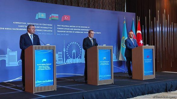 Ադրբեջանի, Թուրքիայի և Ղազախստանի նախարարները ստորագրել են «Բաքվի հռչակագիրը», խոսել «Զանգեզուրի միջանցքի» մասին