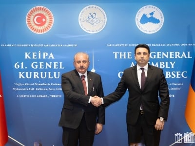 ԱԺ նախագահը  Թուրքիայի խորհրդարանի նախագահի հետ հանդիպմանն անդրադարձել է օդային տարածքը փակելուն