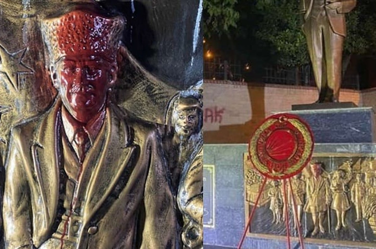 Աթաթուրքի արձանի վրա ներկ լցնելու համար Թուրքիայում 16 տարեկան երեխա է ձերբակալվել