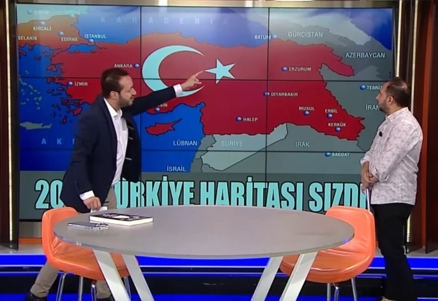 Թուրքական հեռուստաալիքով քննարկում են Թուրքիայի քարտեզը. Հայաստանը քարտեզի վրա նույնիսկ խոշորացույցով չի երևում. VIDEO