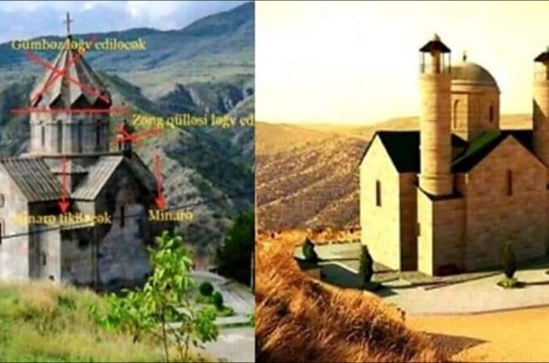 Ադրբեջանը օկուպացված Բերձորի Սուրբ Հարություն եկեղեցին մզկիթի է վերածում (լուսանկարներ)