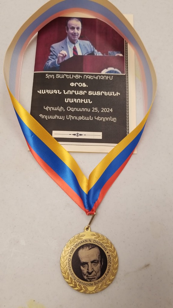 Դոկտ. Լուսինէ Սահակեան մեծարուեցաւ ցեղասպանագէտ Տատրեանի անուան շքանշանով